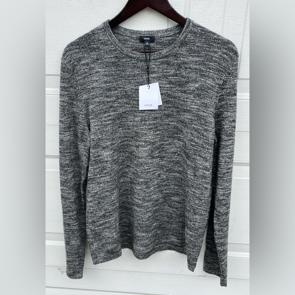 Women's Vince grey sweater crew neck wool/cashmere long sleeves M